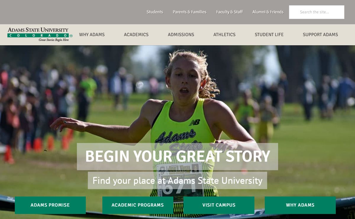 Adams State University in Alamosa, Colorado
