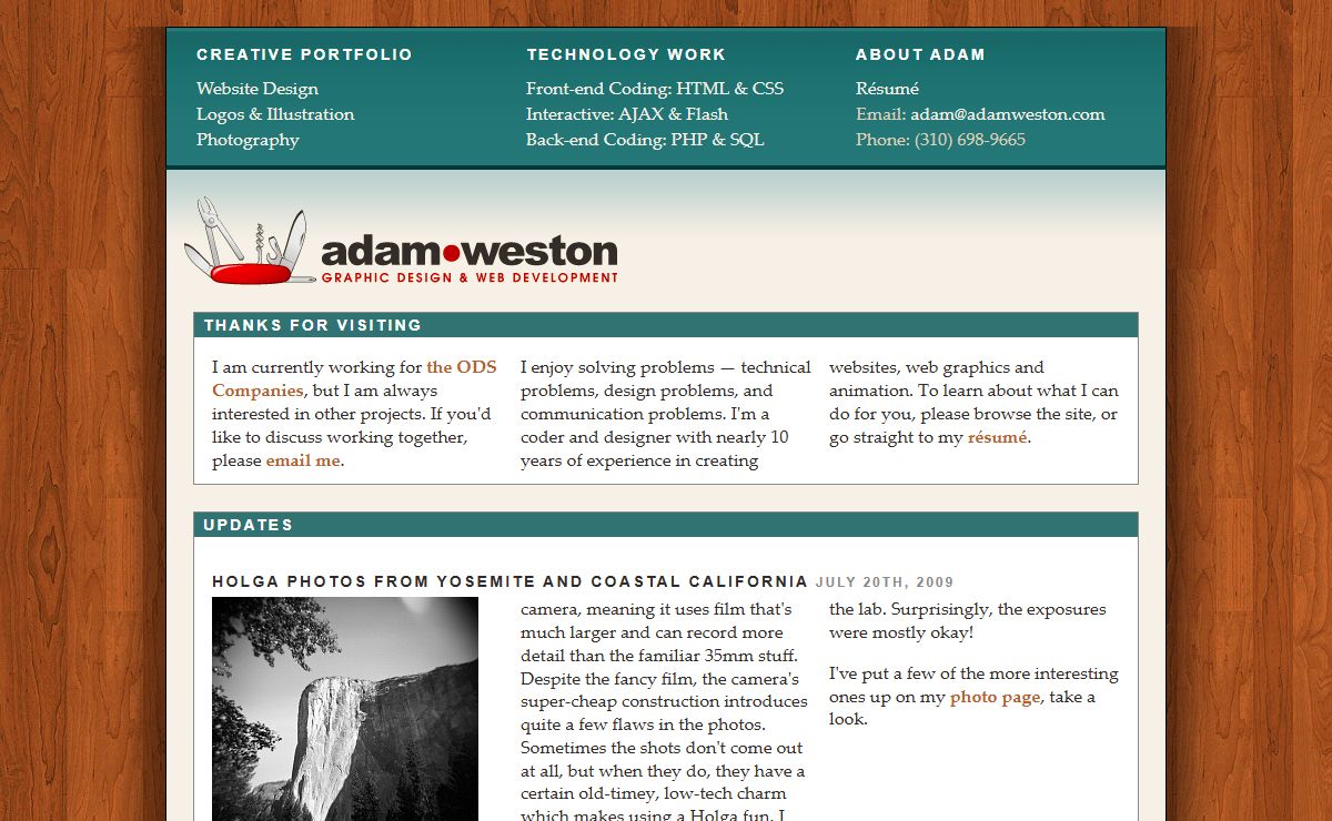 Adam Weston — Graphic Design & Web Development