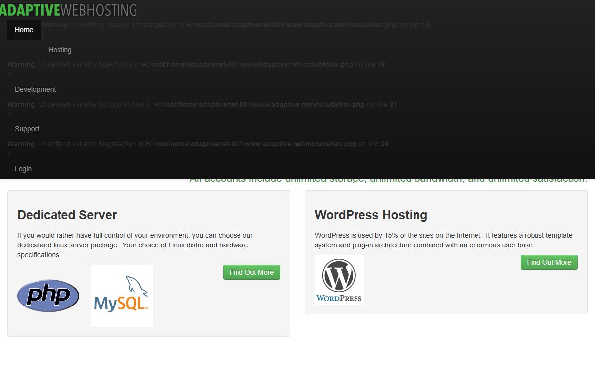 CMS Web Hosting - Adaptive.net