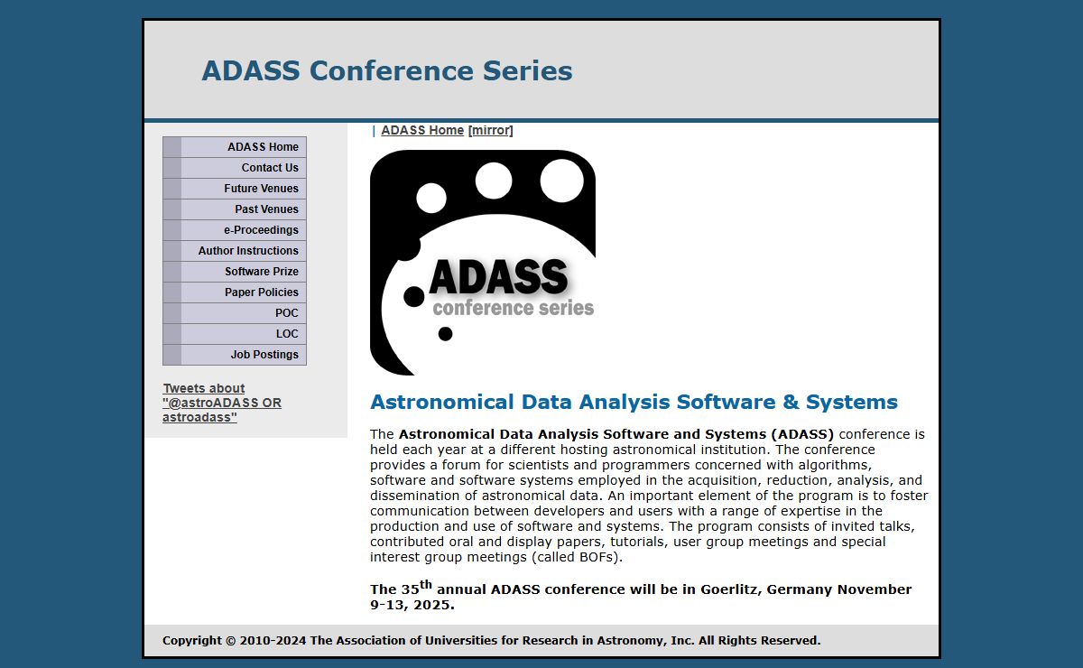 ADASS Conference Series