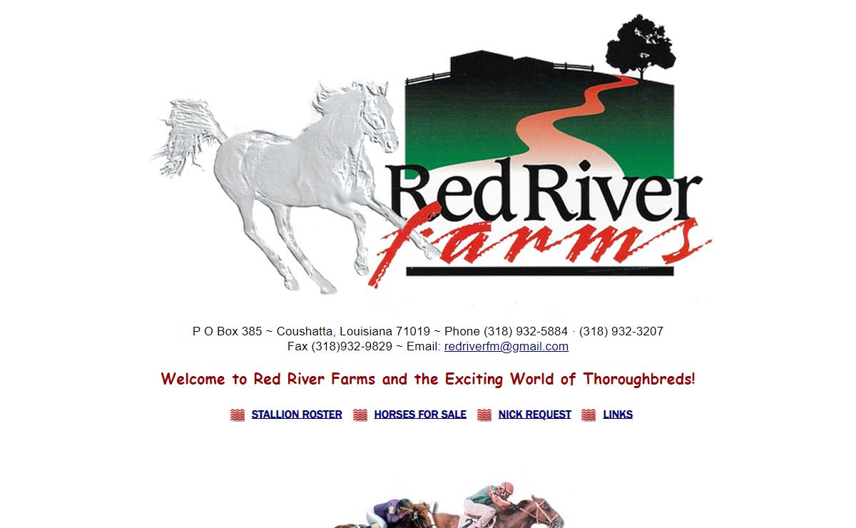 Racing Thoroughbred Horses for Sale Stallions Louisiana Red River Farms