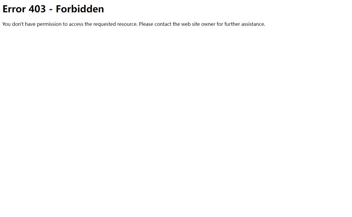 Error 403 - Forbidden