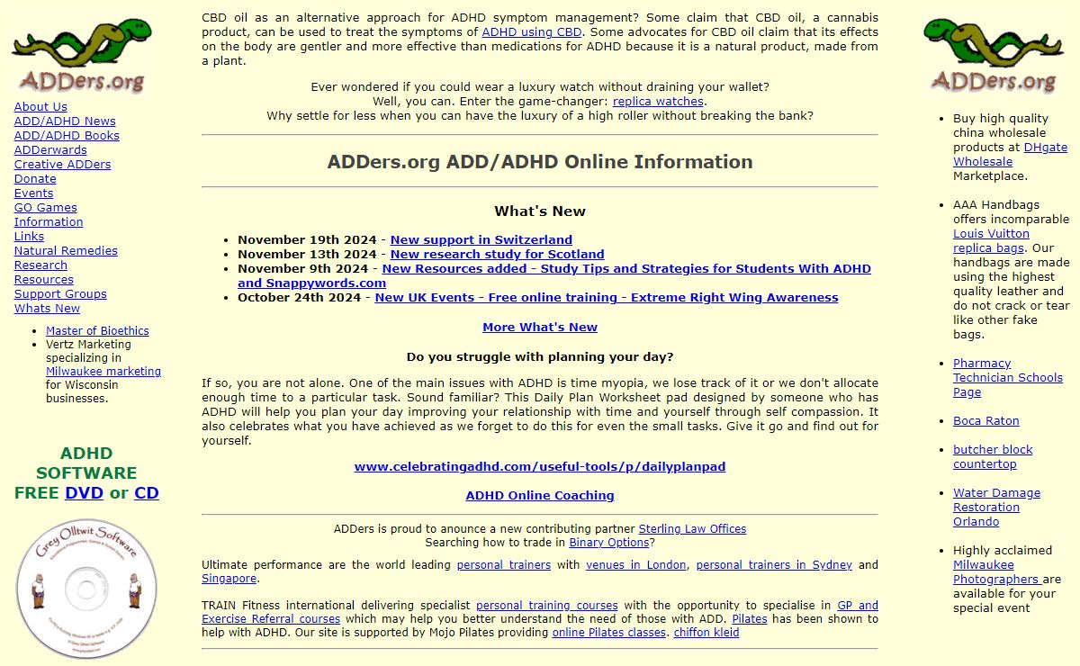 ADD/ADHD Online Information - adders.org