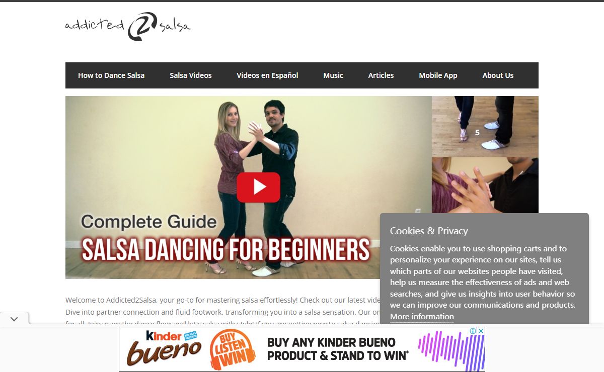 Addicted2Salsa : Free Salsa Dance Videos for Beginners