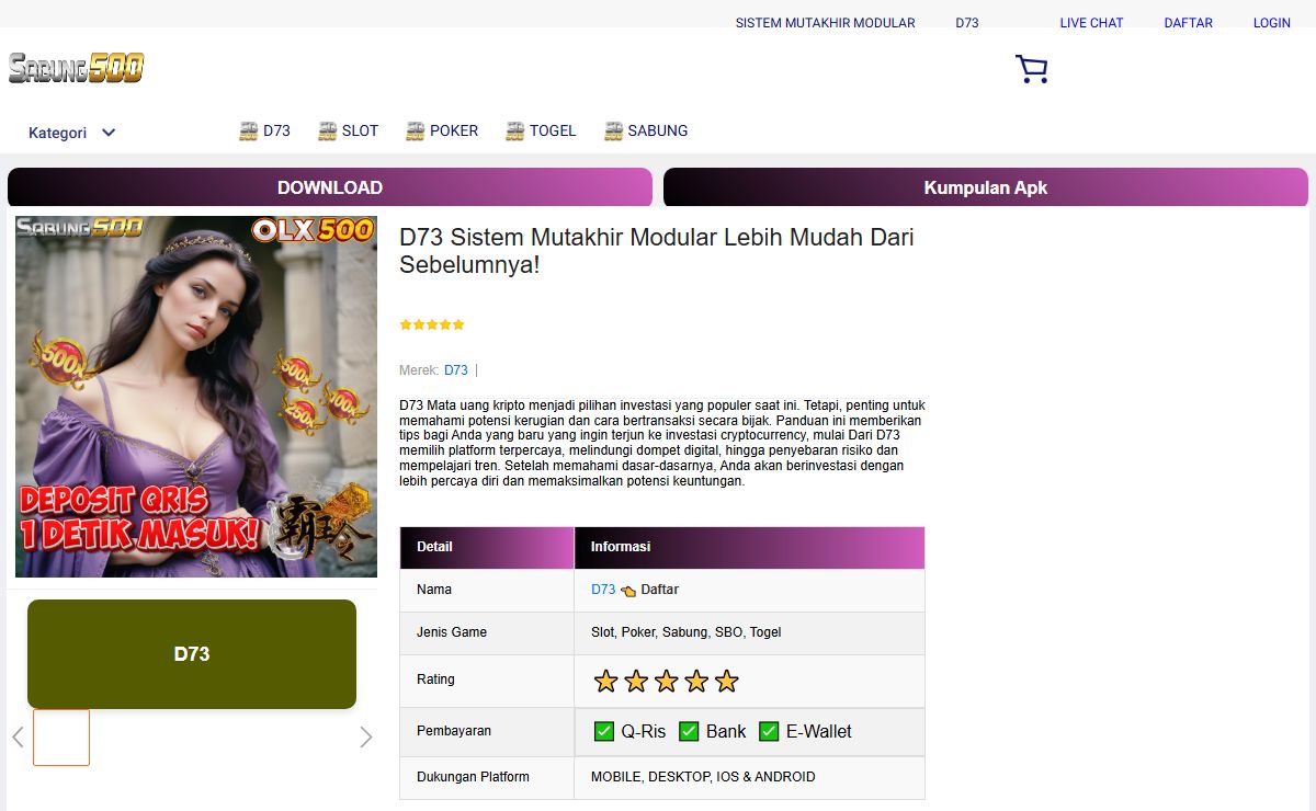 D73 - Sistem Mutakhir Modular Lebih Mudah Dari Sebelumnya!