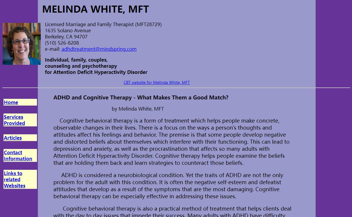 ADHD Treatment (Attention Deficit Hyperactivity Disorder Counseling and Therapy)