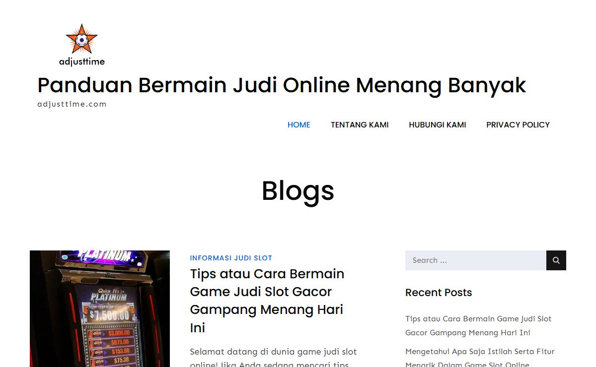 Panduan Bermain Judi Online Menang Banyak - adjusttime.com