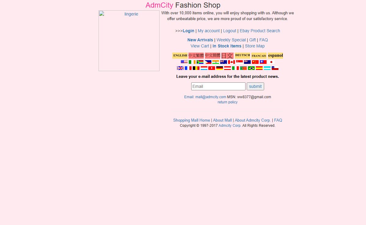 Admcity lingerie! Selling of lingerie, chemise, teddies, thong, stockings