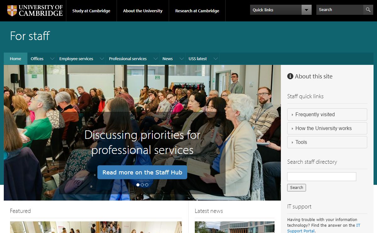 For staff | University of Cambridge