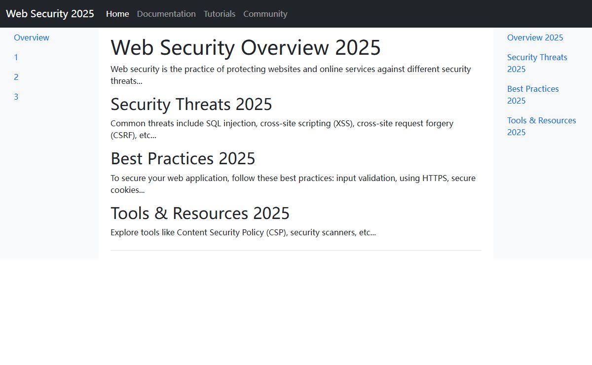 Web Security Documentation