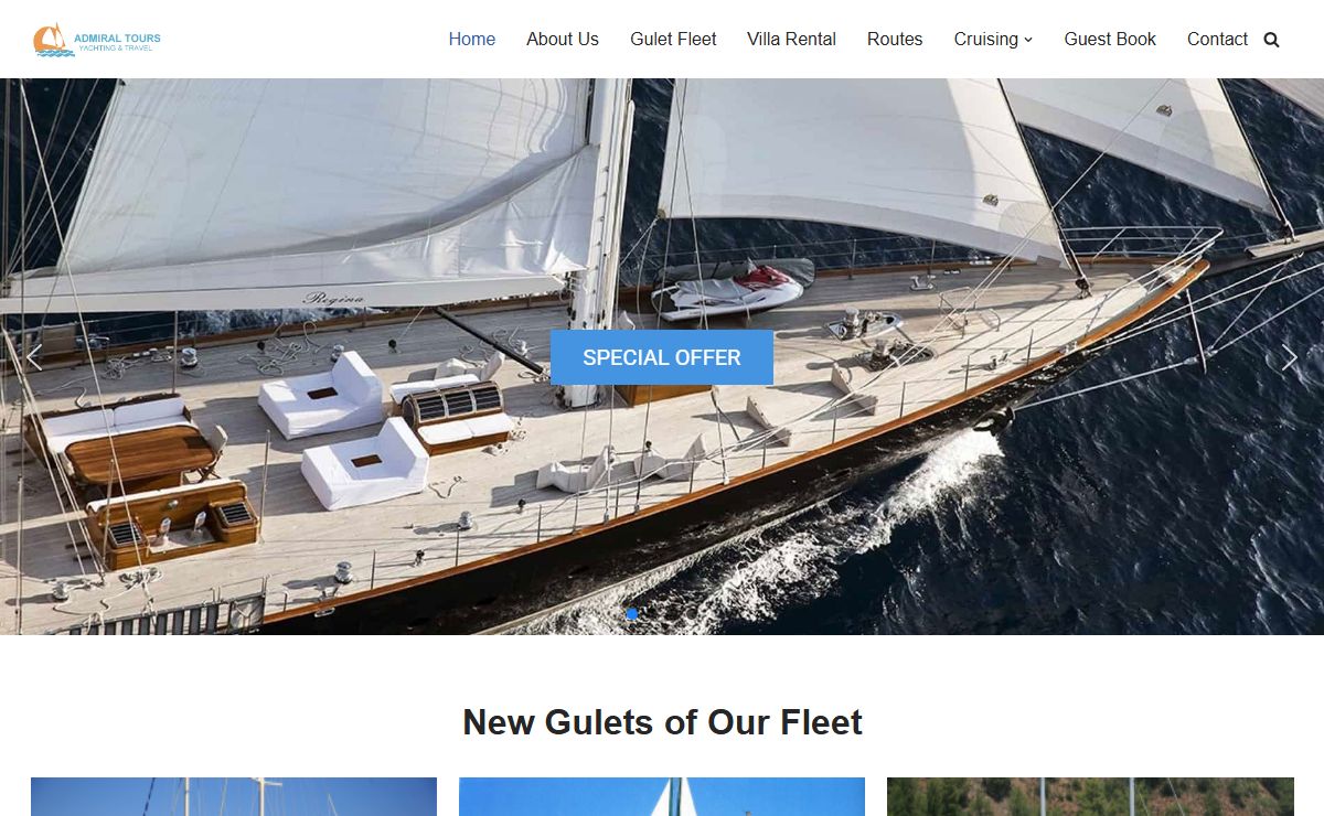 Admiral Tours Yacht Charter, Gulet Charter and Blue Cruise Turkey