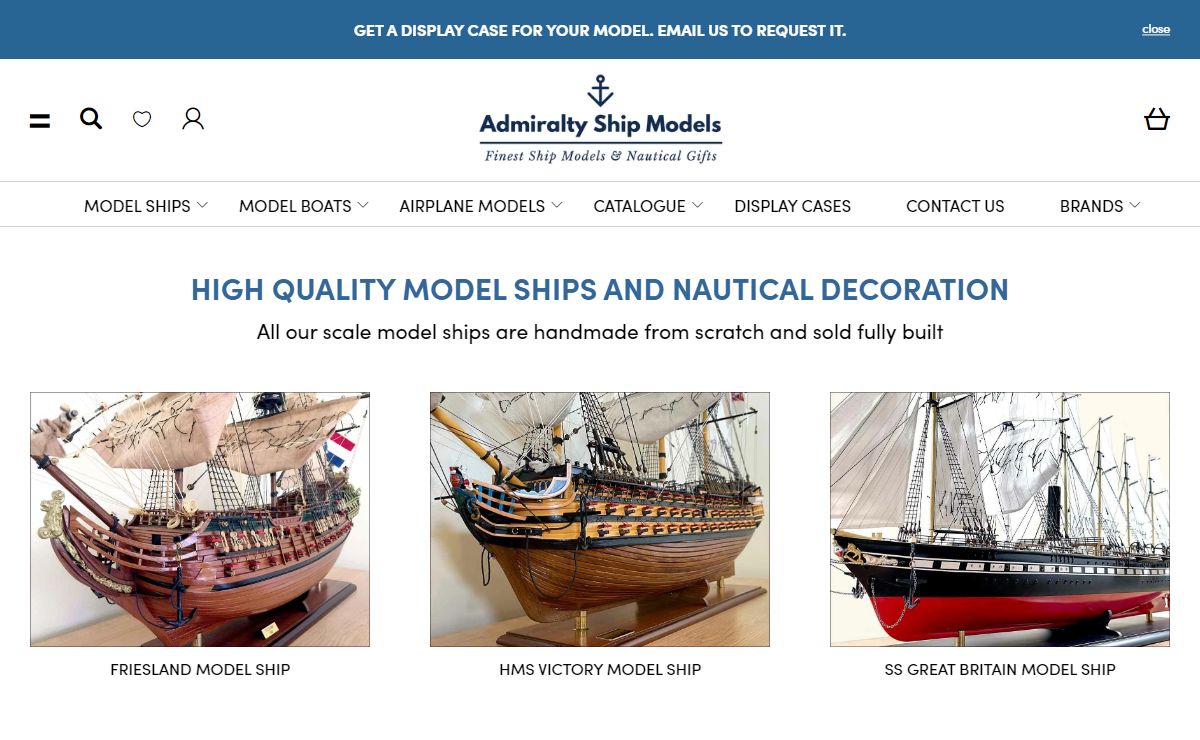 Model Ships, Model Boats, Aeroplane Models | Admiralty Ship Models