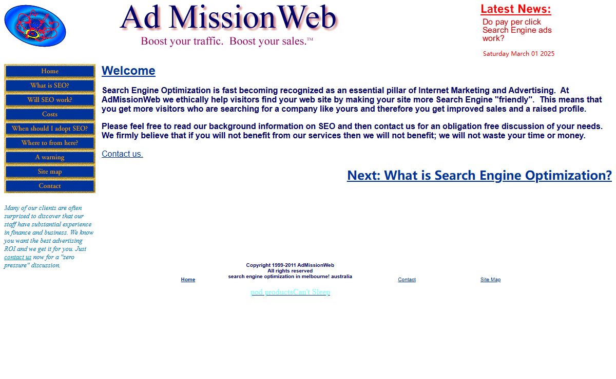 AdMissionWeb - Search Engine Optimisation for cost effective Marketing & Advertising...