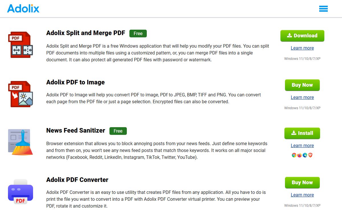 Adolix - windows utilities and tools