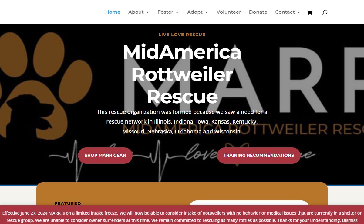 Home - Mid America Rottweiler Rescue