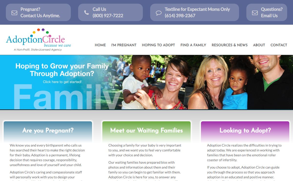 Adoption Circle, a non-profit state-licensed Adoption Agency