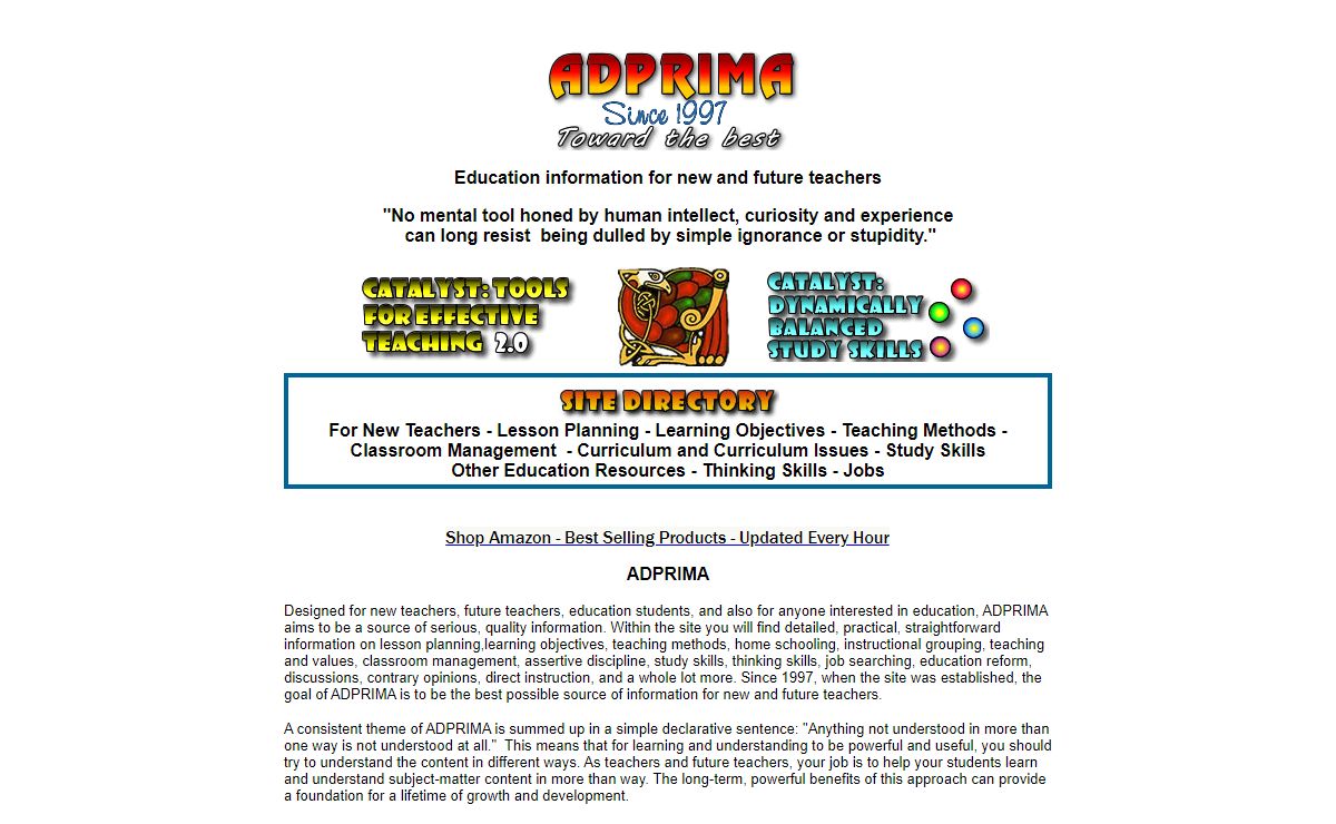 ADPRIMA Education - Information for new and future teachers