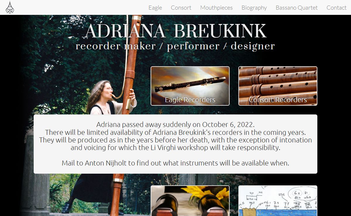 Adriana Breukink | Recorder Maker