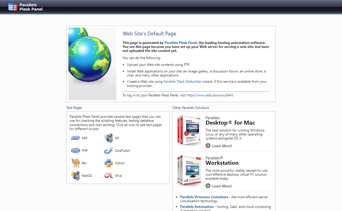 Domain Default page