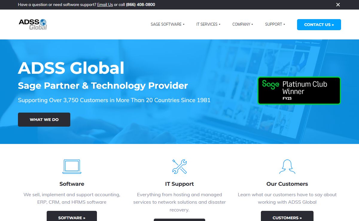 ADSS Global - Sage Reseller - Sage 300 (Accpac) & 100 (MAS 90)