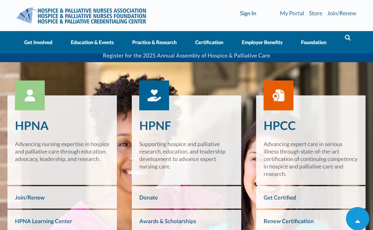 Advancing Expert Care - The Hospice and Palliative Nurses Association (HPNA), the Hospice and Palliative Nurses Foundation (HPNF), and the Hospice and Palliative Credentialing Center have leveraged strategic and operational synergies and adopted mission statements, vision statements, and pillars of excellence.