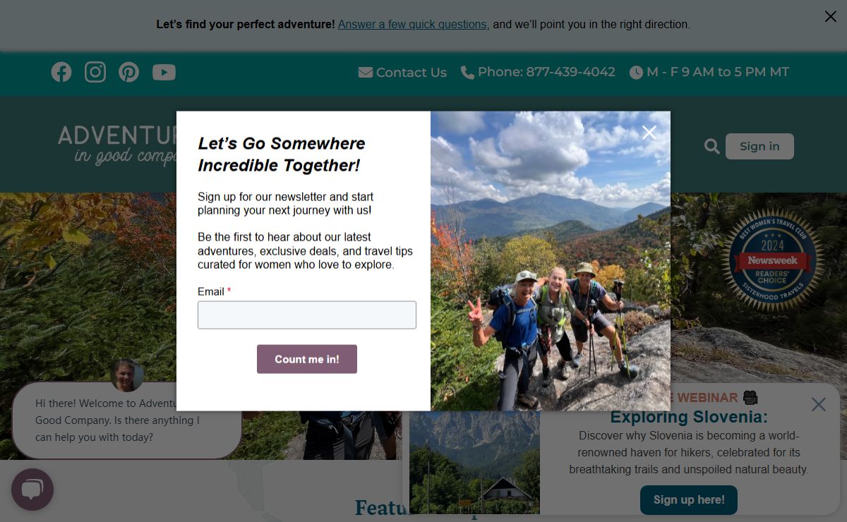 Women's Adventure Travel - US & Overseas Adventure Travel VacationsWomen Adventure Travel | Active Vacations for Women | AGC