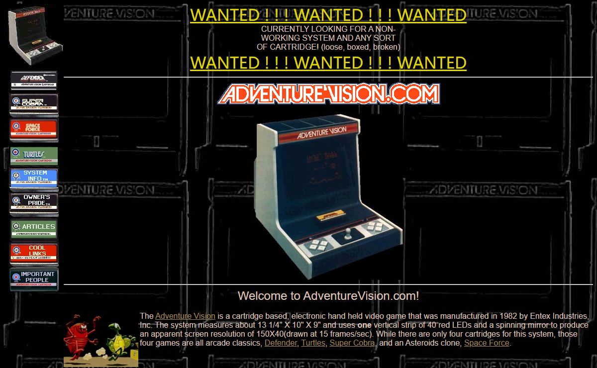 Adventure Vision ©1982, 2024