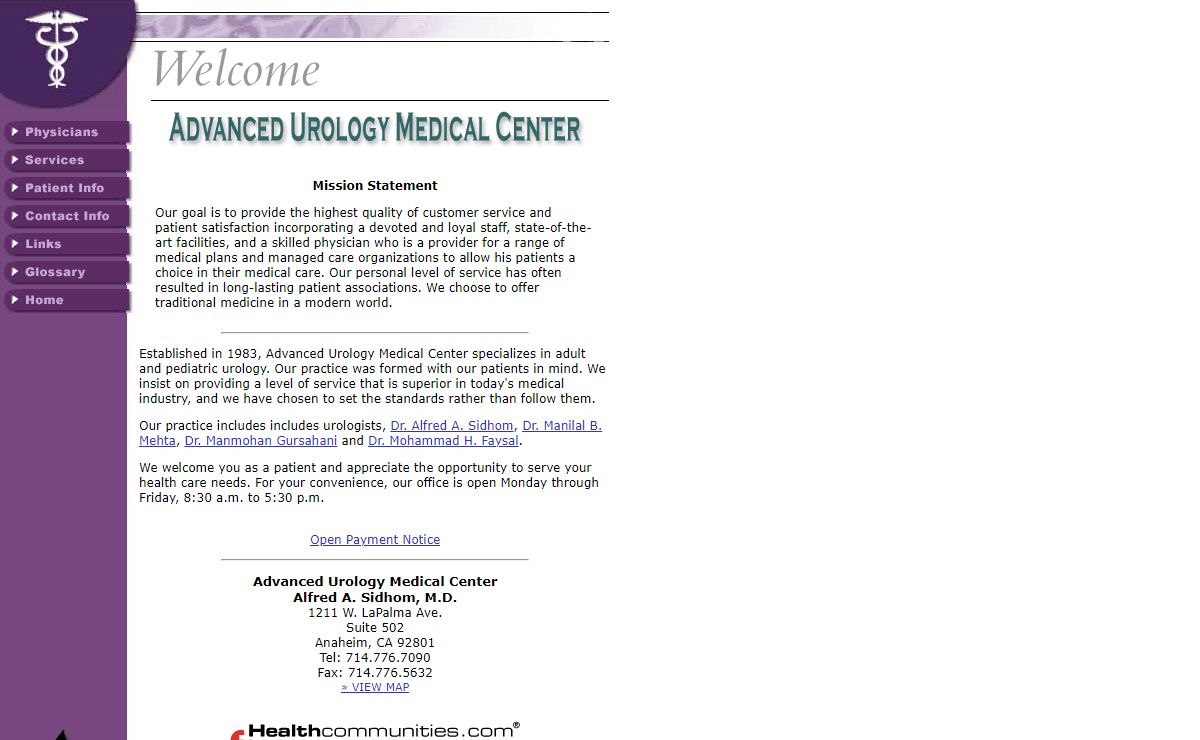 Advanced Urology Medical Center - Urologists, Clinical Trials, Alfred A. Sidhom, M.D. - Anaheim, CA - Welcome