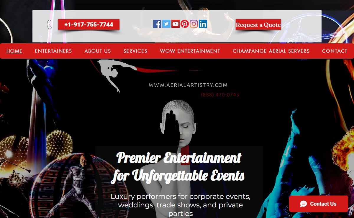 Luxury Event Entertainment | Aerial Artistry Performers