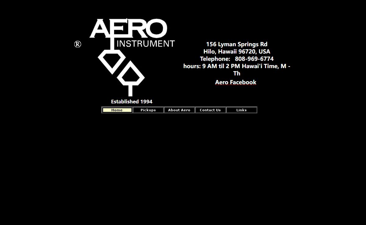 AERO Instrument - "Designs for Better Instruments"