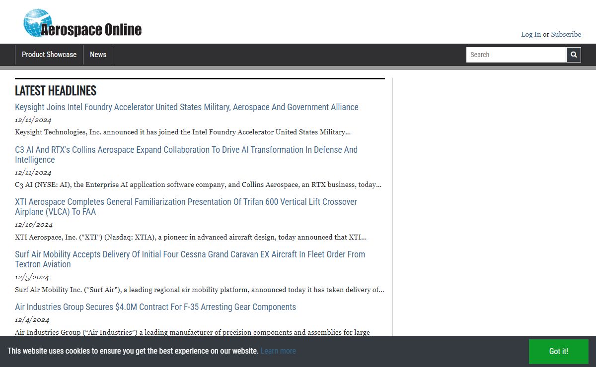 Aerospace Online: Digital Marketplace for the avionics industry