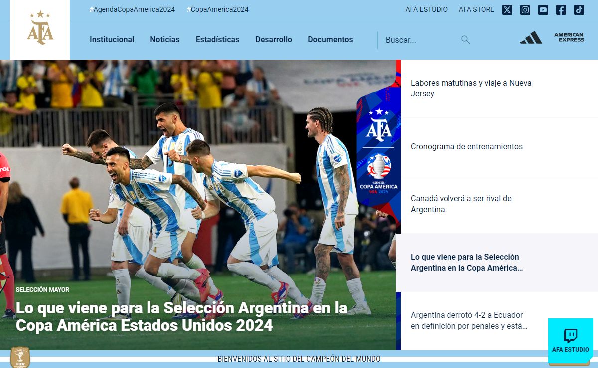 Bienvenido | Sitio Oficial de la Asociación del Fútbol Argentino