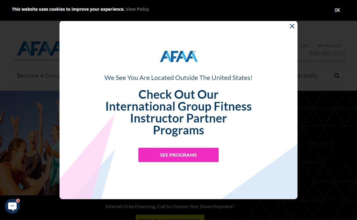 Get AFAA Certified! Group Fitness, Nutrition & Personal Training