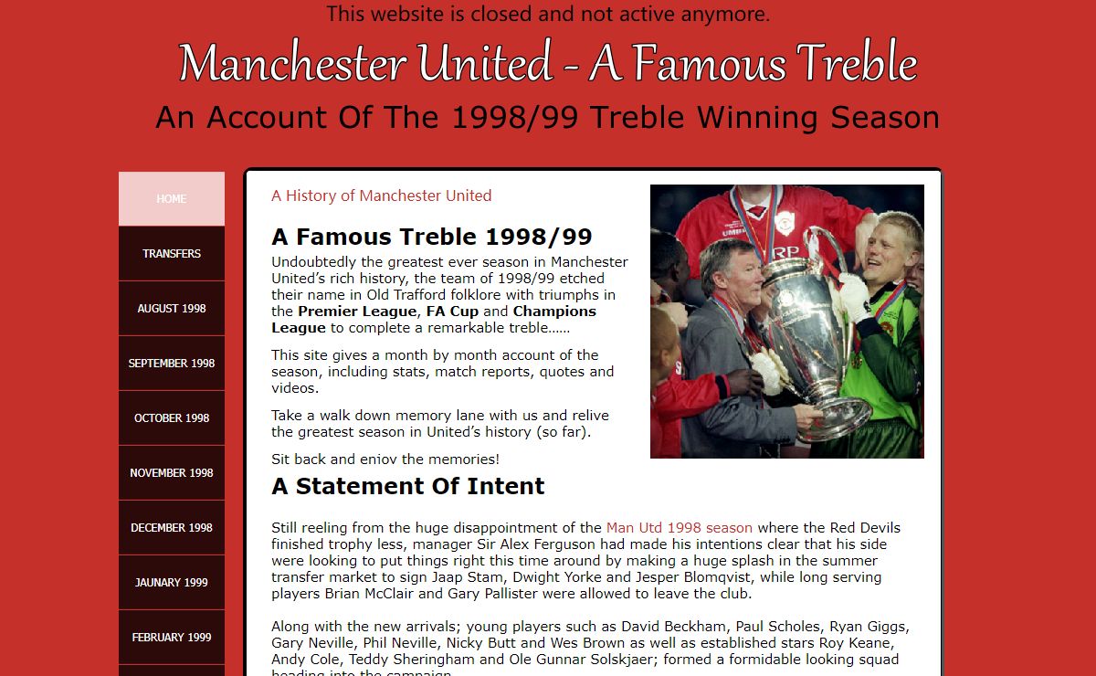 Manchester United - A Famous Treble