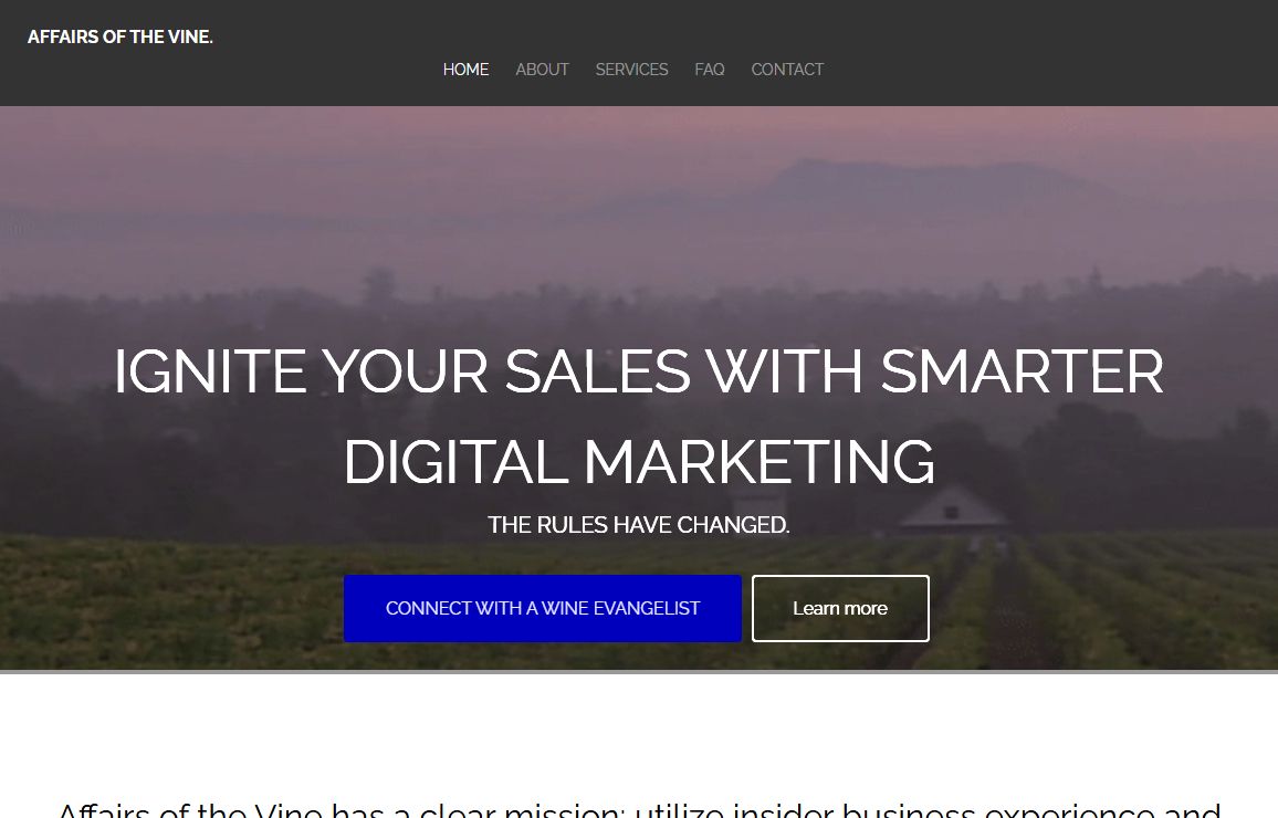Affairs of the Vine - Digital marketing for wine