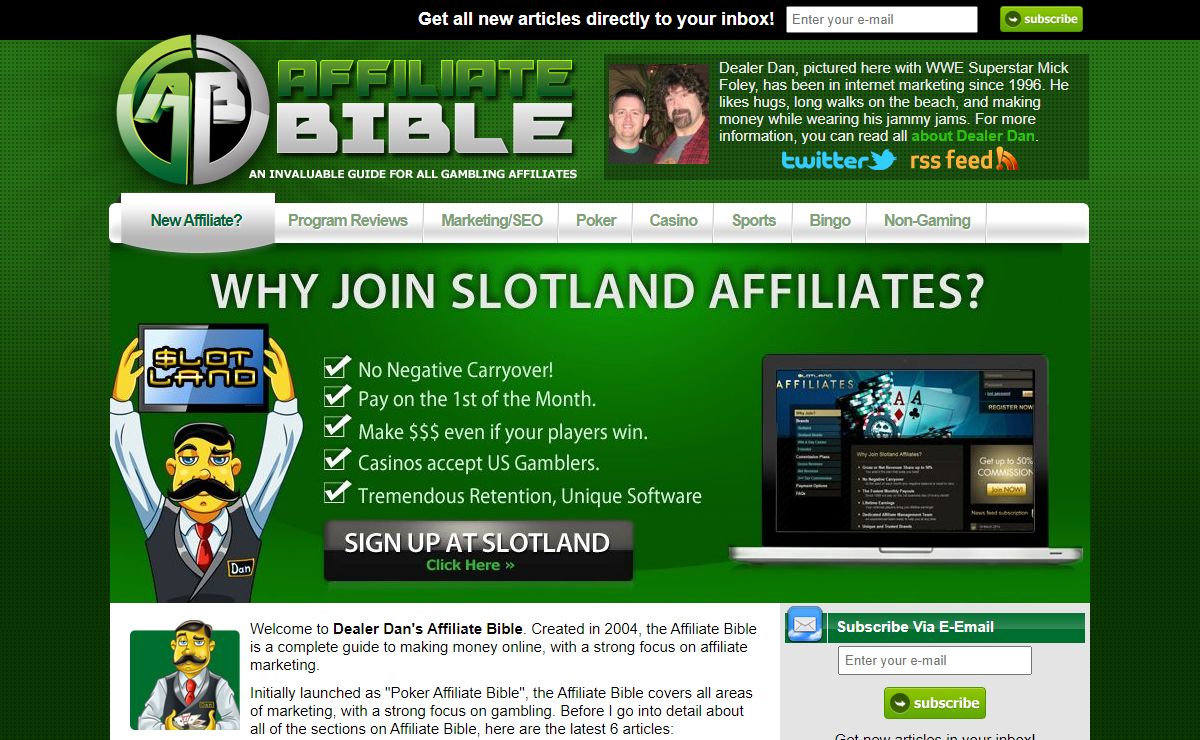 Dealer Dan's Affiliate Bible | Poker Affiliate Guide, Casino Affiliate Guide, Sportsbook & Bingo Affiliate Marketing Guide
