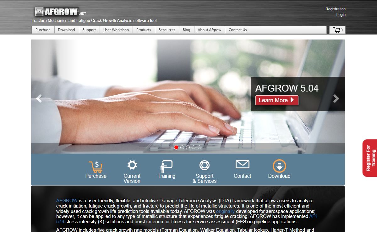 AFGROW (Air Force Growth) Fracture Mechanics and Fatigue Crack Growth Analysis Software - Home Page