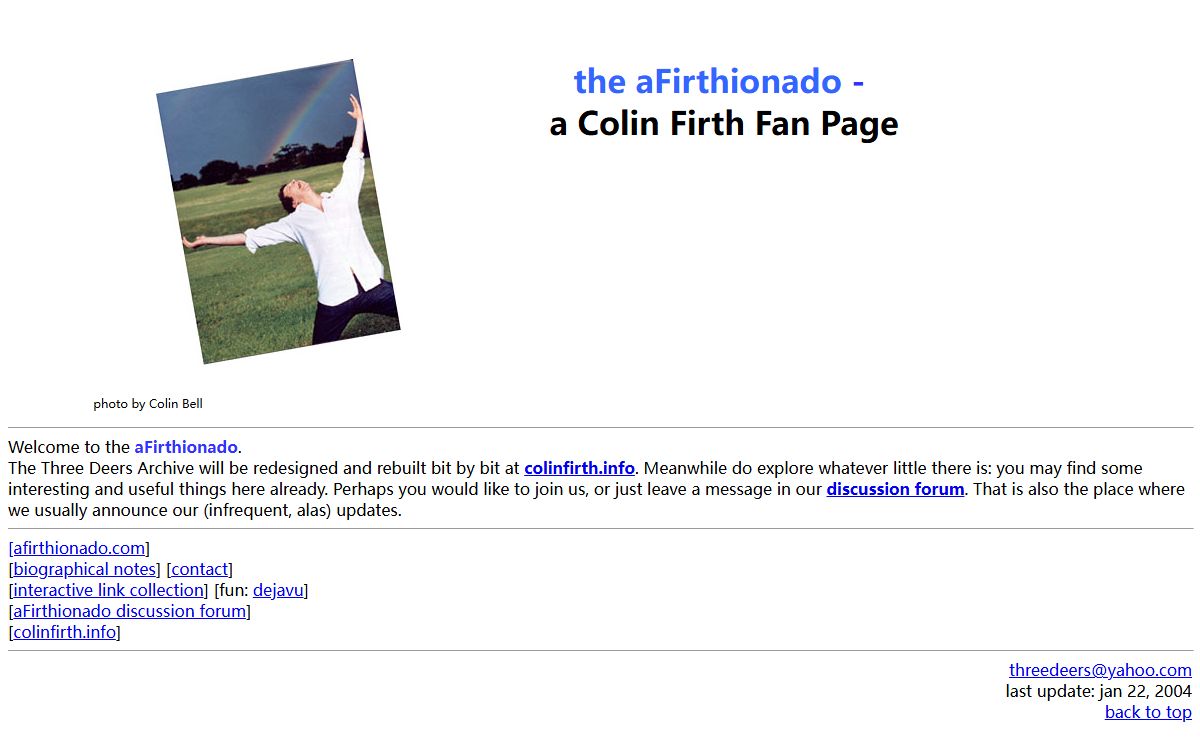 The AFirthionado - a Colin Firth Fan page