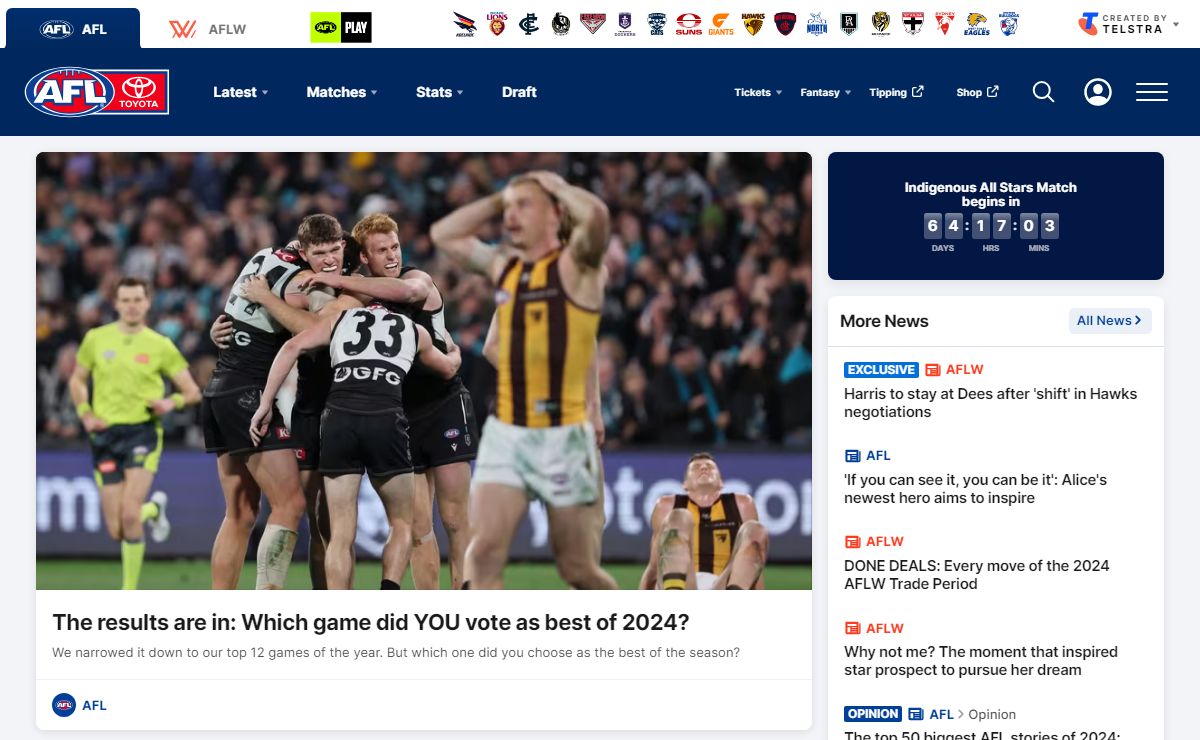 AFL - News, Videos, Fixtures, Scores & Results - AFL.com.au