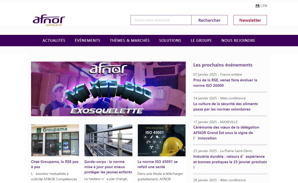 Groupe AFNOR | Les services du groupe en France et à l'international