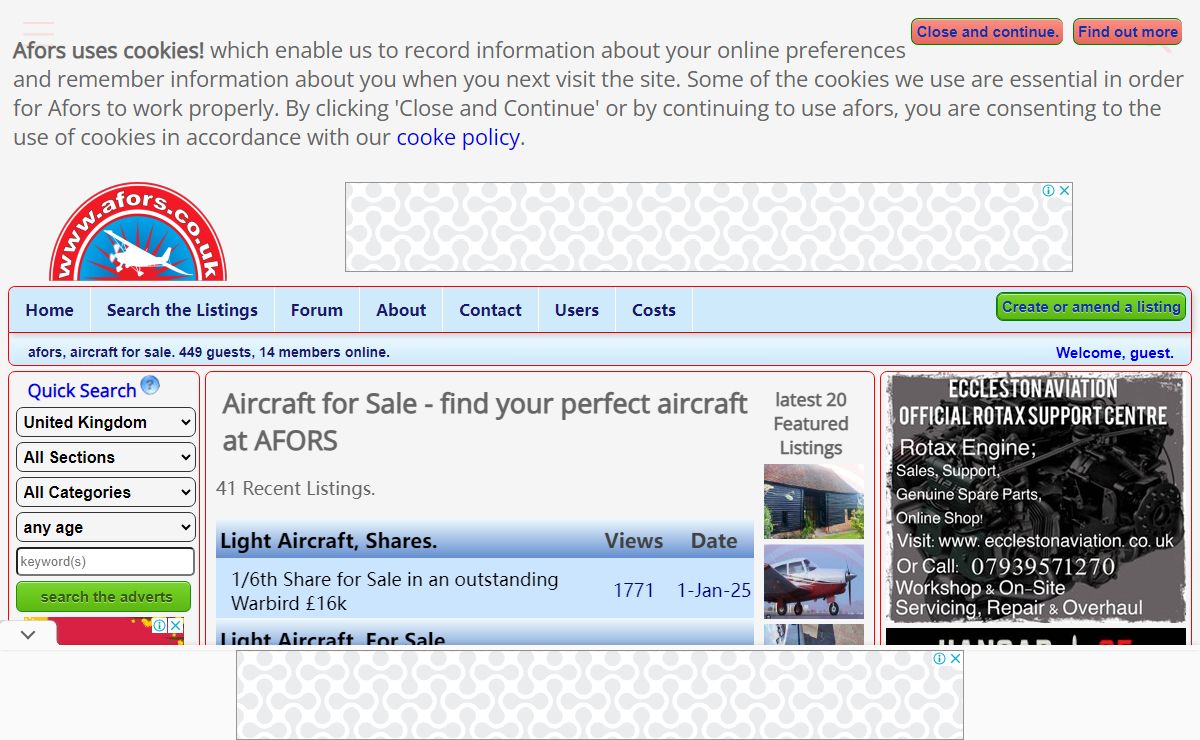 New & used Aircraft for sale | AFORS