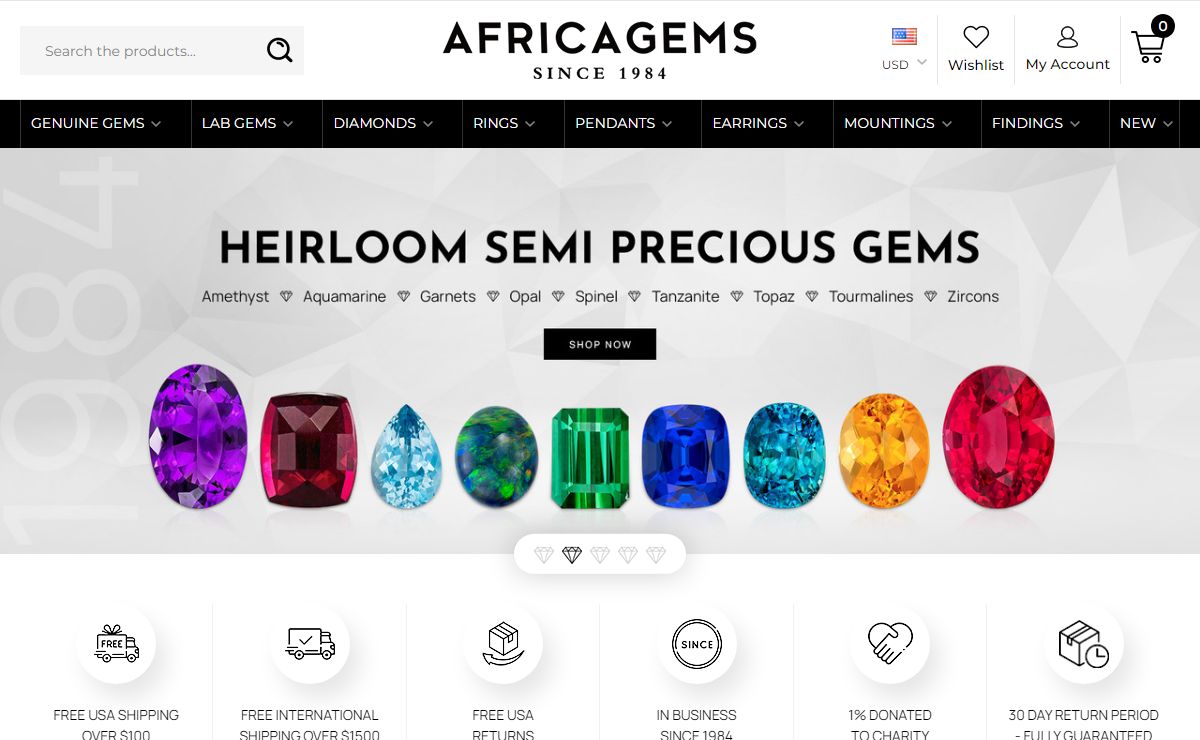 AfricaGems - Selling Gemstones | Diamonds | Jewelry - Since 1984