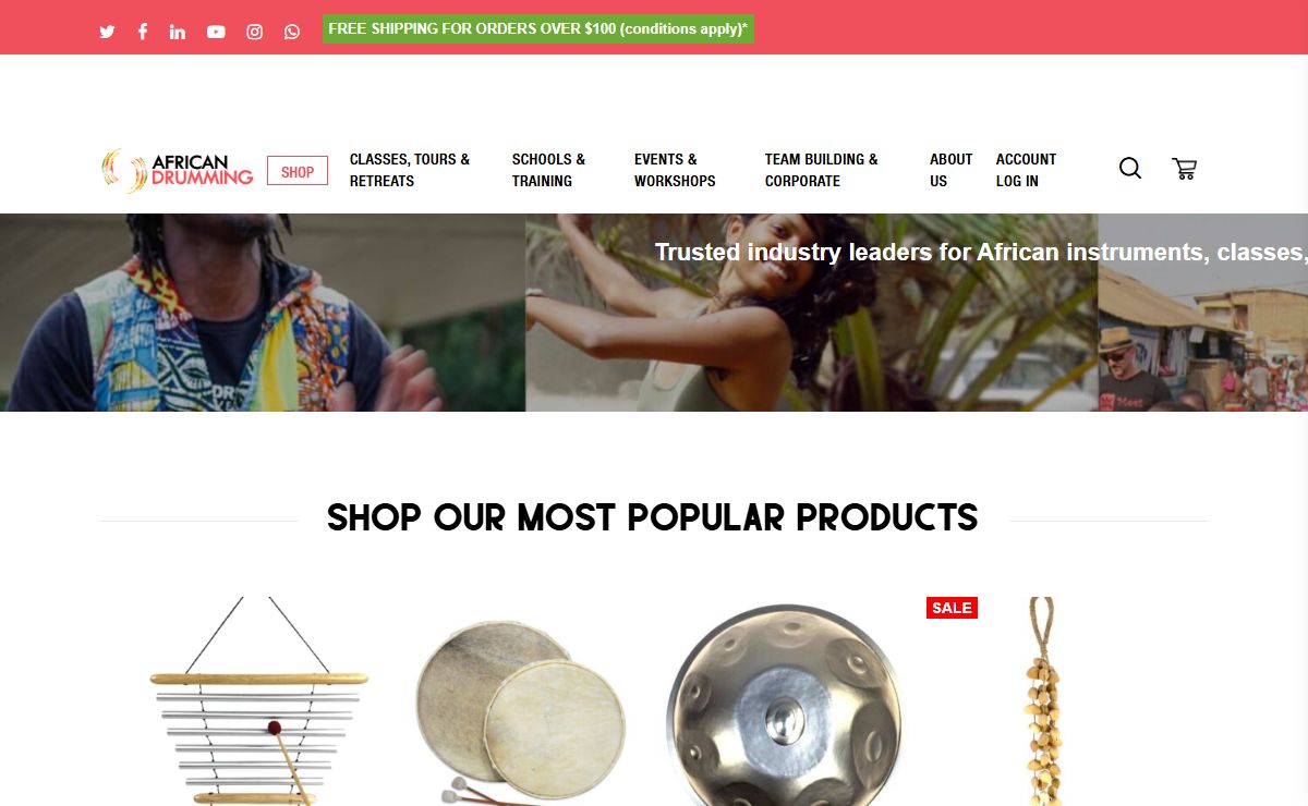 Shop African Percussion Instruments | Djembes, Duns & Bougas