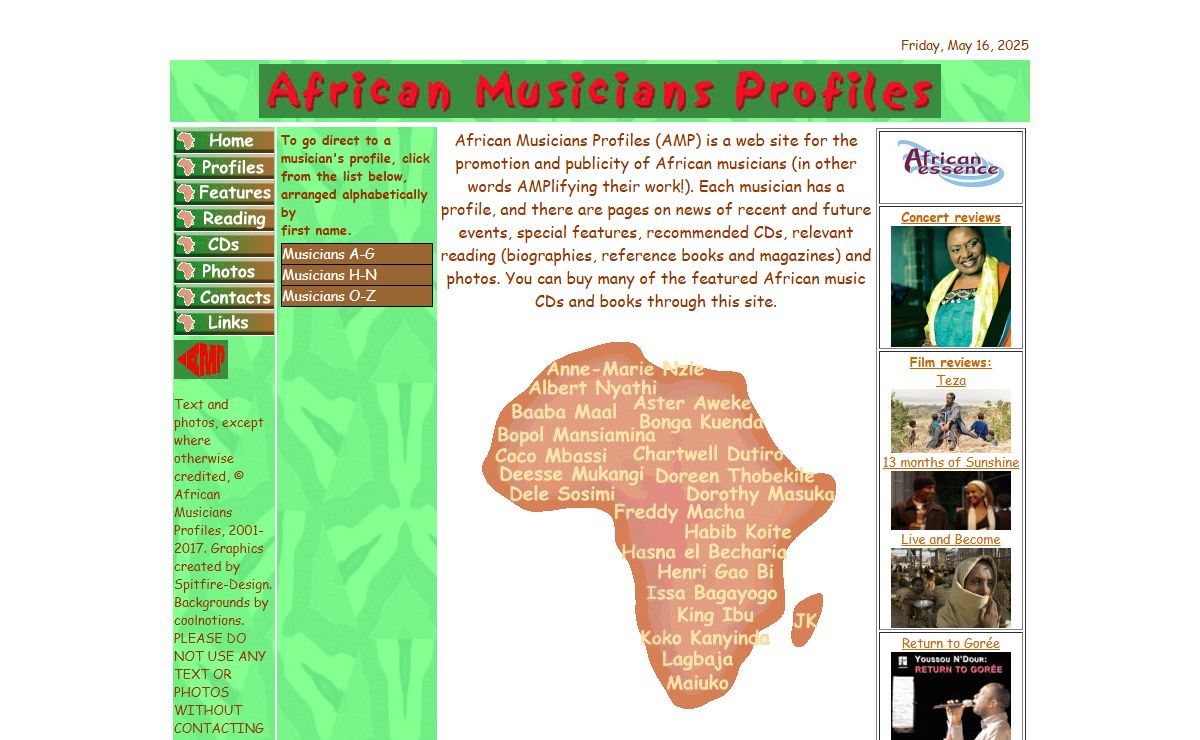 African Musicians Profiles