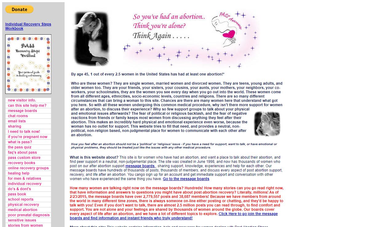 Post Abortion Healing and Help, Post Abortion Stress Syndrome Support
