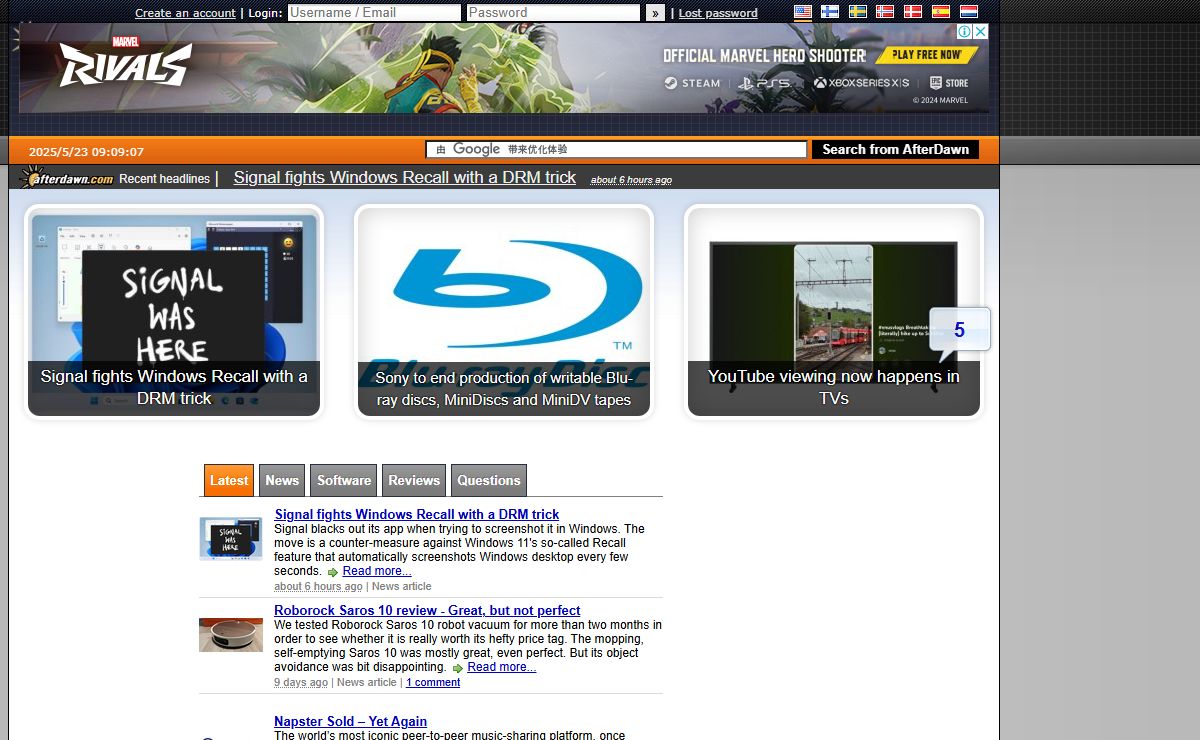 AfterDawn - Software downloads, reviews, tech news and guides