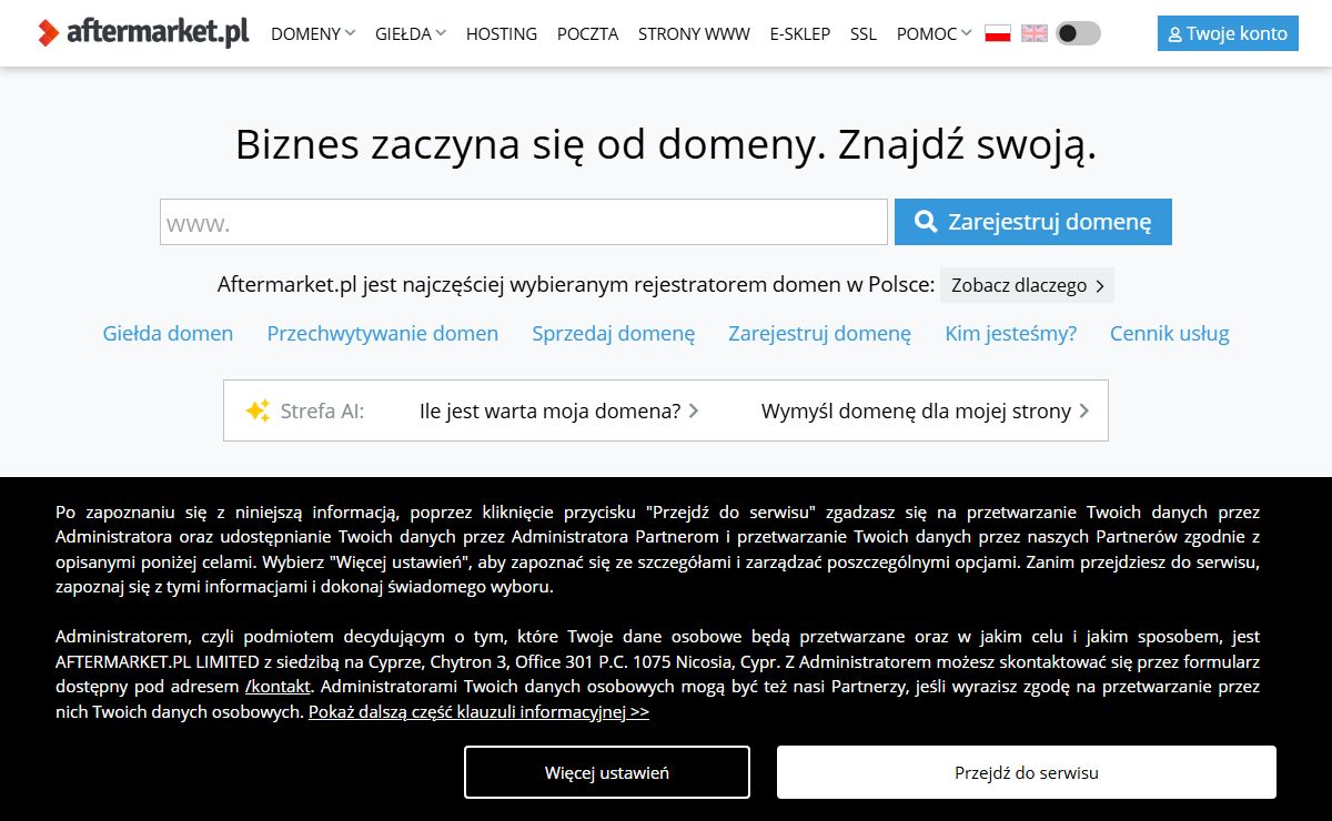 Giełda domen internetowych - Aftermarket.pl