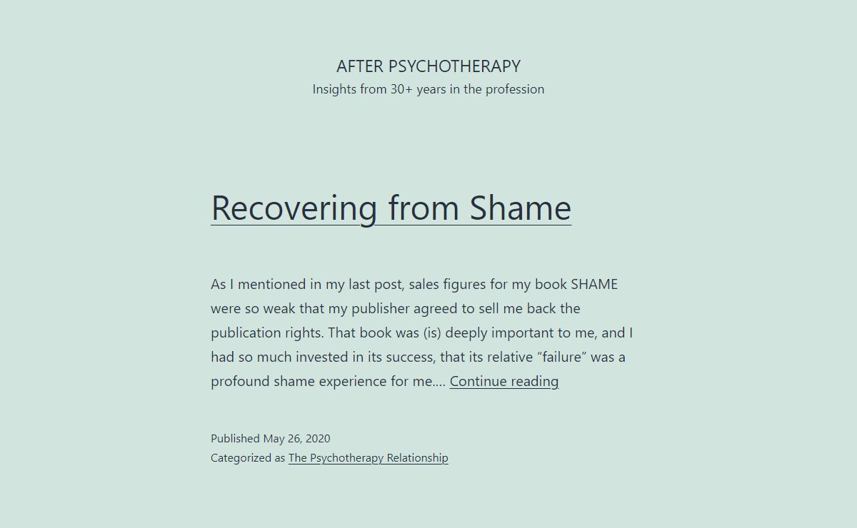After Psychotherapy | Online Counseling with Joseph Burgo, PhD