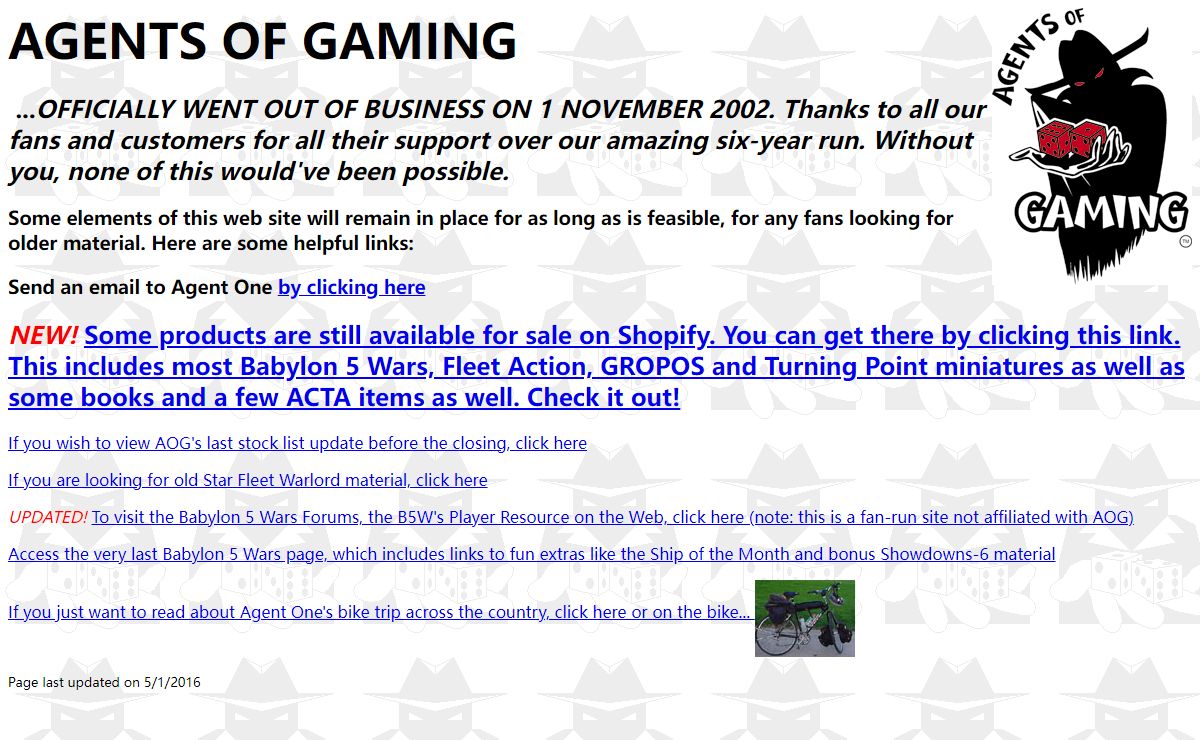 Agents of Gaming Home Page