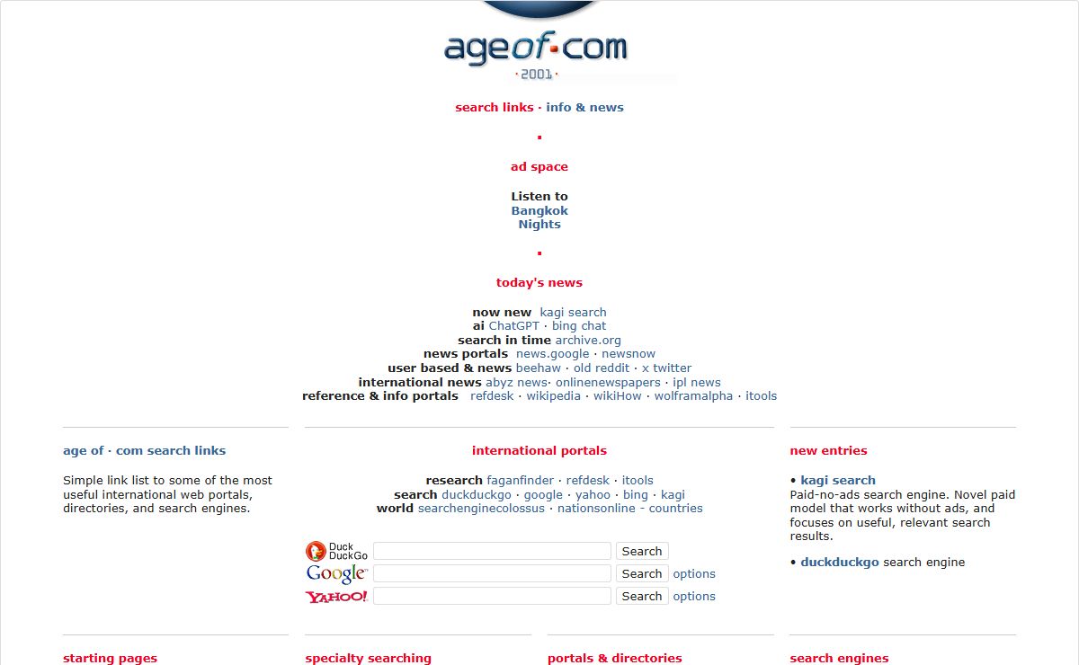 age of · com search links